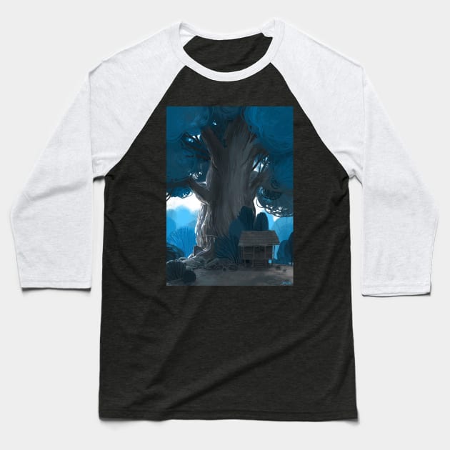 Ancient tree Baseball T-Shirt by AlexAdelaida